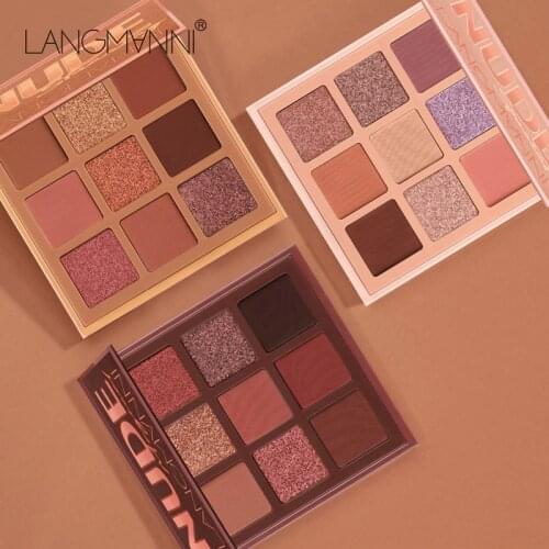 Fashion eyeshadow palette 9Colors Matte EyeShadow naked palette Glitter eye shadow MakeUp Nude MakeUp set Korea Cosmetics