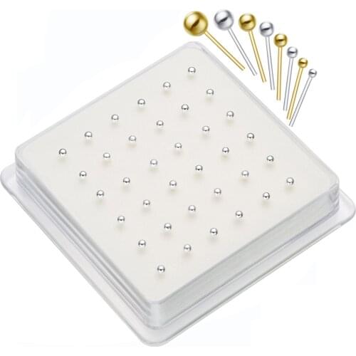 36 Pcs/Lot Fine Jewelry 925 Sterling Silver Gold Nose Ring Nose Piercing Nariz Nose Pin Classic Basic Daith Unisex Body Jewelry