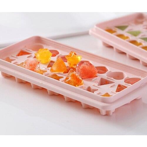 21 Grids Ice Cube Tray With Lid For Whiskey Cocktail Diy Star Heart Ice Cube Maker Bar Accessories Party Tools