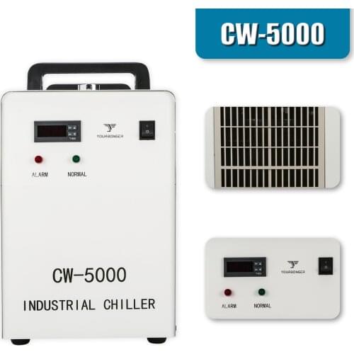Industrial Water Cooler Water Chiller CW-5000AG for 50W/60W/80W/100W/130W CO2 Laser Engraving Machine