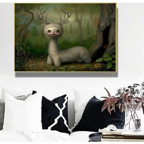 Modern Mark Ryden Yoshi The Forest Spirit, 2011 Canvas Oil Painting Baby Room Artwork Wall Art Picture for Living Room No Frame