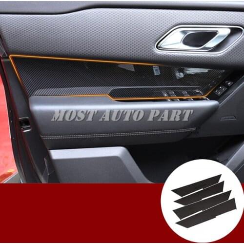Carbon Fiber Style Car Door Panel Cover Trim For Land Rover Range Rover Velar 2017-2020 Car accesories interior Car decoration