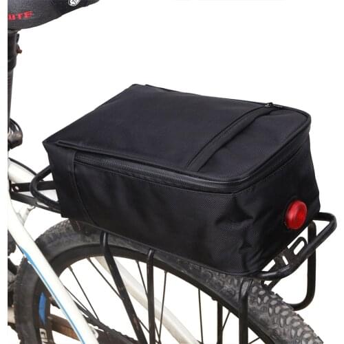 Bicycle Rear Seat Bag With Tail Light Folding Electric Bicycle Bicycle Tail Bag Bike Pannier Bags For Cycling Bike Accessories