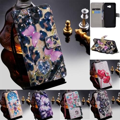 Sunjolly for Samsung J4 Plus Phone Case 3D Lanyard Flip Wallet Cover coque for Samsung Galaxy J4 Plus J415F J415 SM-J415F Luxury