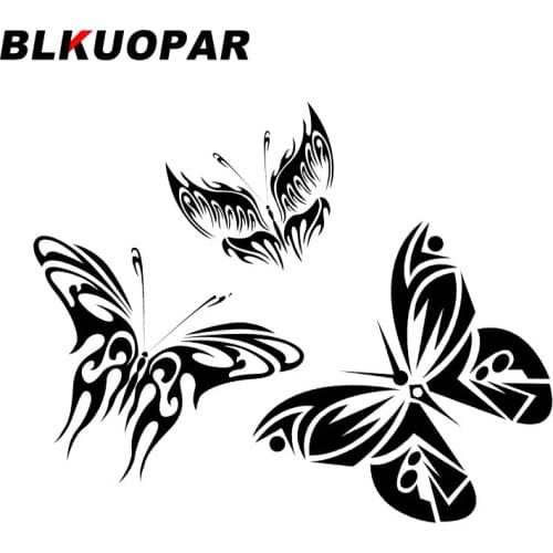 BLKUOPAR for Butterfly Car Stickers Waterproof Decals Creative JDM Accessoires Windshield Funny Motorcycle Sunscreen Decor