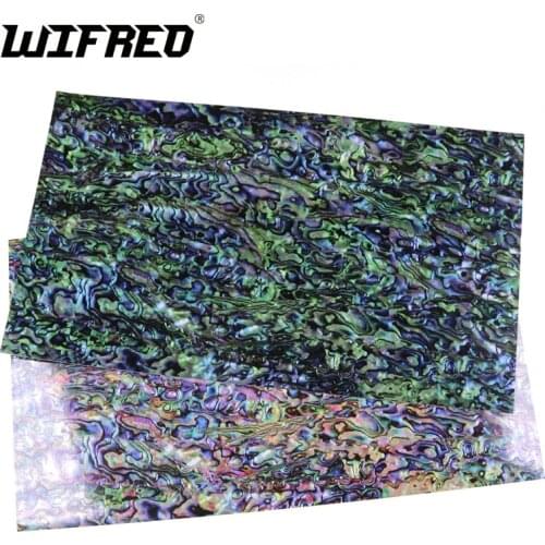 Wifreo 14x24CM Printed Green Paua Coated Enhanced Adhesive Veneer Sheet Abalone Shell Laminate Lure/Jig/Fishing Rod Decorating