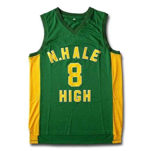 Wiz Khalifa #8 N.Hale High School Men Green Basketball Jersey Fast Shipping