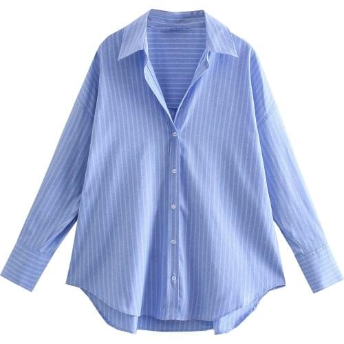 WOOOLAN.Y Women's Blue Shirts
