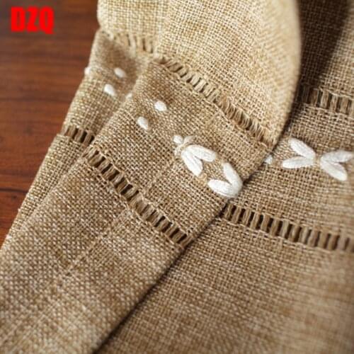 Customized Curtains American Retro Curtain Cotton Linen Blackout Curtain for Bedroom Solid Color Tulle Curtains for Living Room