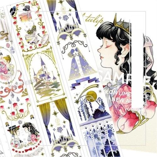 1 Loop 7 X 90cm Tulip Catchphrase Classic Version Bronzing Pet Oil Washi Tape Sample