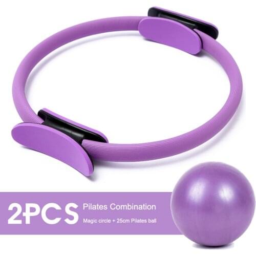 2PCS Pilates Magic Ring Suits Home Yoga Circle Sport Women Fitness Kinetic Resistance Circle Gym Workout Pilates Accessories