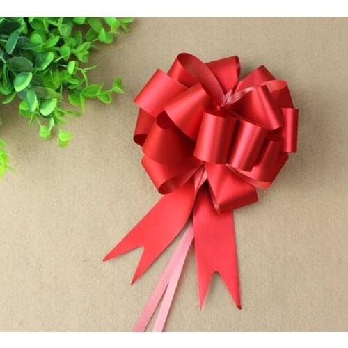 30 x Charming 30mm wide Pull Bow Gift Packing Ribbon Flower Wedding Car Room door handle Decoration, blue, Pink, Red solid color