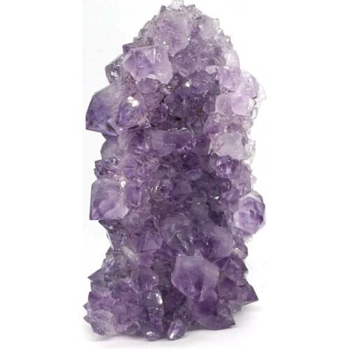 320g Natural Gemstone Amethyst Palm Stone Raw Materials Specimen Crystal Rock