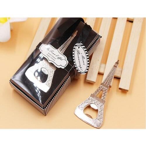 50pcs Creative novelty home party items Tower bottle opener wedding favors gift box packaging