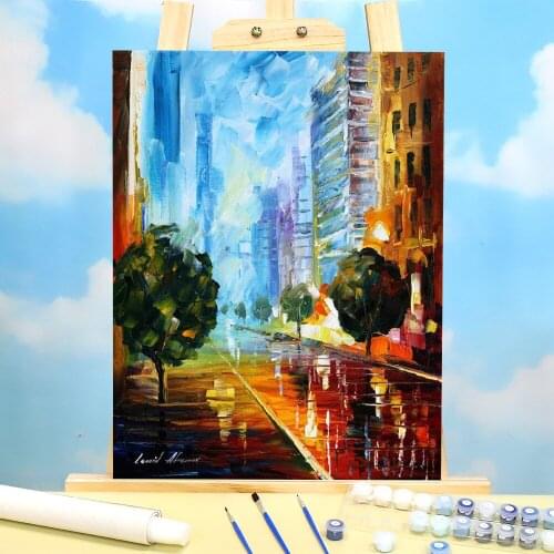 Cancun Hotel Zone DIY Painting By Numbers Complete Kit Acrylic Paints 50*70 Canvas Pictures New Design For Wholesale