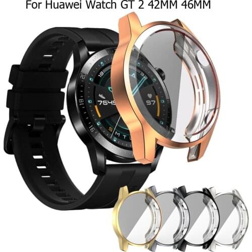 TPU Case for Huawei Watch GT 2 46mm 42mm Full Cover Screen Protector Shell Bumper for Huawei GT 2 Watch Case Accessories