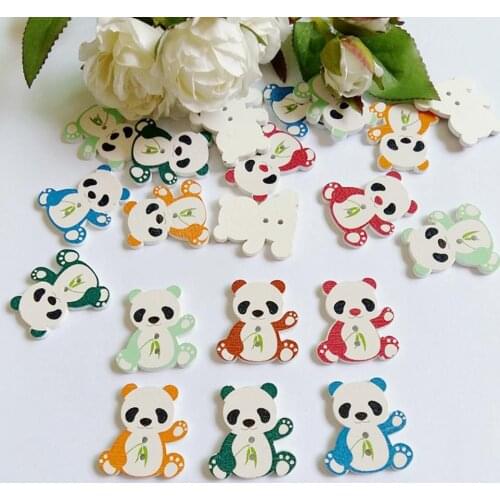 50pcs Decorative Cartoons Buttons For Crafts Sewing Tool Flatback Children Clothes DIY Scrapbooking 2 -Holes 26mm*28mm