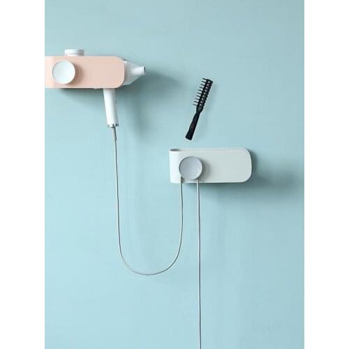 E-PIC THE NEW Hair Dryer Holder Blower No Need To Drill ABS Material Shelf Shelf With Glue No Nails Hair Dryer For Bathroom