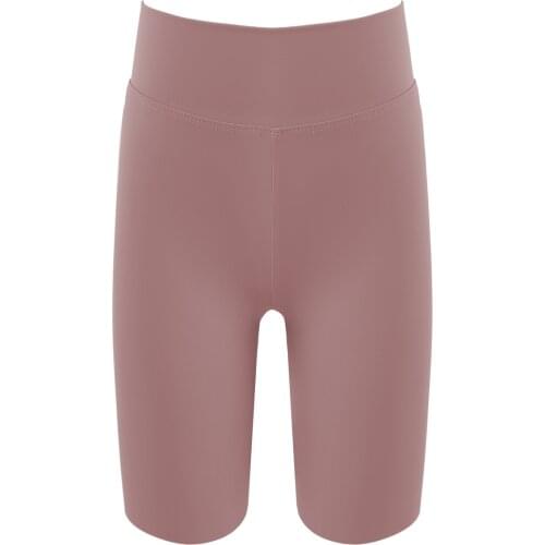 Kids Girls Sport Shorts Summer Breathable Shorts Solid Color High Waist Casual Shorts Children Fitness Running Leggings