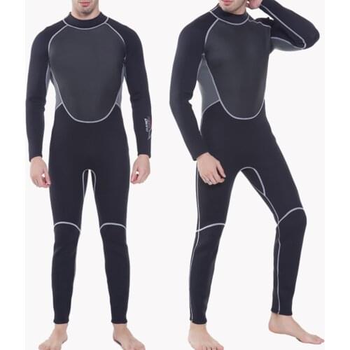 Stretchy 3mm Neoprene Men Surf Dive Wetsuit Kayak Winter Swimming Full Body Wet Suit Warm & Comfortable XS to XXL