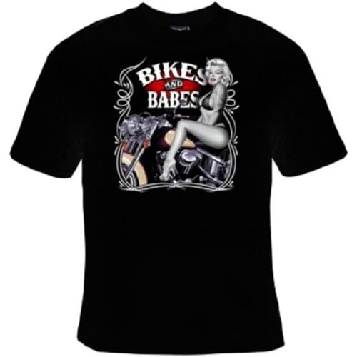 MARILYN MONROE BIKES & BABES T-SHIRT M-3XL Biker Tee ~ Vintage Motorcycle ~ SEXY