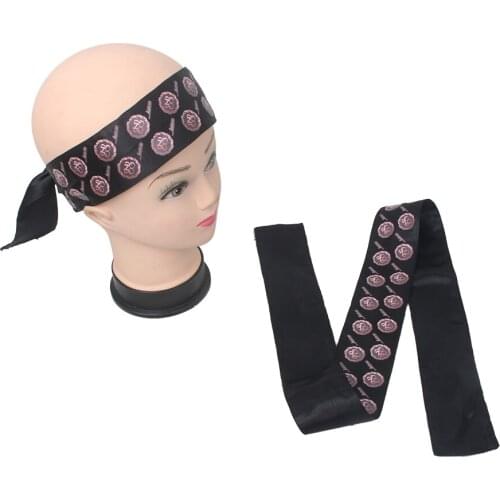 Custom Hot Sale Printed Women Satin For Wig Hair Headbands Soft Head Wrap Wholesale Designer Headband