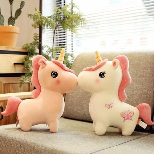 Unicorn Doll Plush Toy Rag Kawaii Pillow Children Cartoon Animal Stuffed Car Decoration Birthday Present Dating Gift For Adult