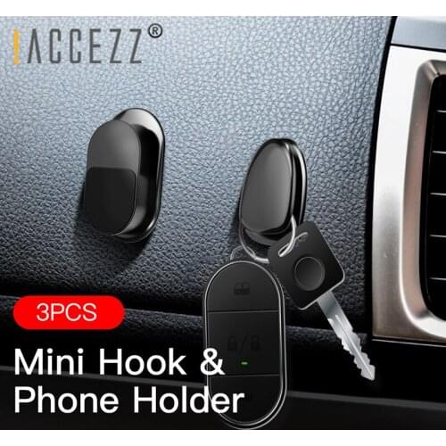 !ACCEZZ 1 Set Multifunction Car Phone Holder Magnetic Universal Wall Sticker Stand Paste Hook For iPhone Xiaomi Samsung Support