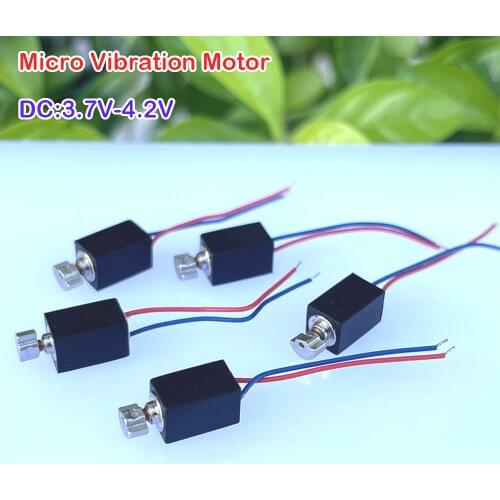 DC 3.7V Micro 4*8mm Vibration Motor Gamepad Vibrator 4.2V Cylindrical Coreless Motor with Wire Mobile Phone Small Vibrator