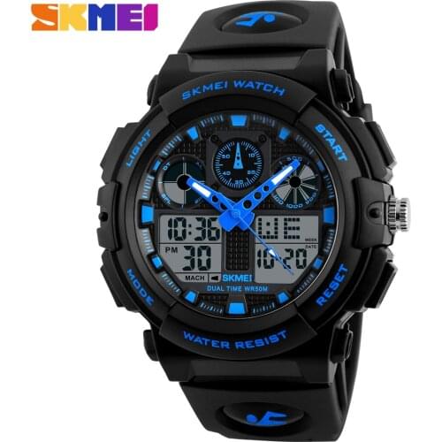 2017 New SKMEI Men Sports Watches Dual Display Digital Quartz Watch Men Waterproof Casual Outdoor Electronic Wrist Watches