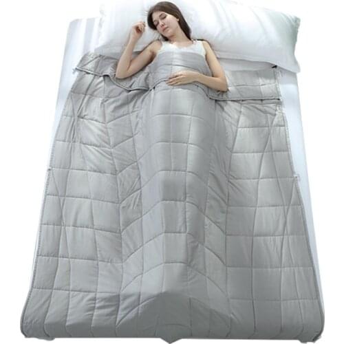 7/10/15/20lb/25lb Cotton Weighted Blanket Glass Beads Ventilation Relieve Stress Autism Anxiety Disorders Women Weight Blanket