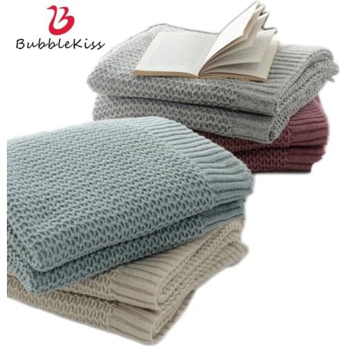 Bubble Kiss Nordic Style Blanket Home Knitted Blankets For Beds Living Room Blankets Sofa Cover Decor Solid Color Throw Blanket