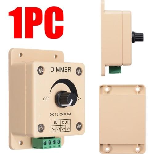 Adjustable LED Strip Light Switch Dimmer Brightness Controller DIY Lighting Controller Tools 12V 8A