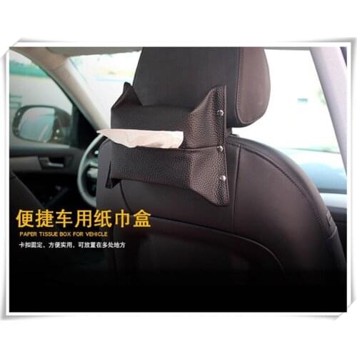 New Style Car Styling Creative Leather Tissue Box Sticker For MG 3 6 ZS 2017 ZR Saab 9-2X 9-3 E 9-5 9-7X Accessories