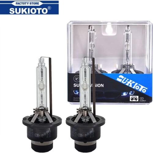 SUKIOTO 2PCS Super Vision 35W D2S D4S Xenon Lamp Lights For 90981-20008 90981-20005 90981-20013 Car Headlight Bulbs 12V 5500K