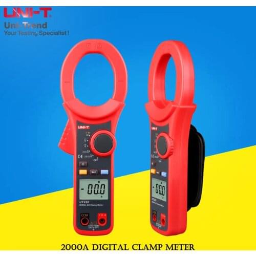 UNI-T UT220 2000A Digital Clamp Meter; Single AC 2000A Digital Ammeter / LCD Backlight / Low Voltage Display