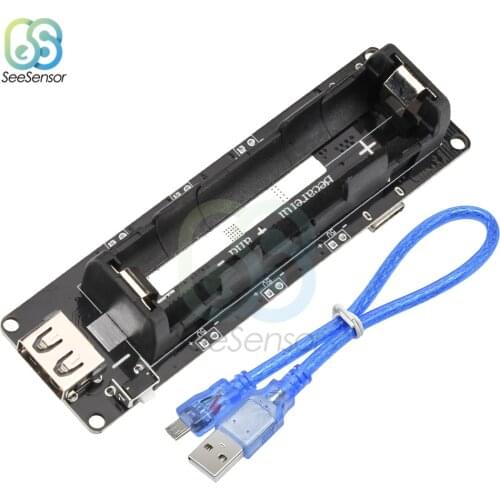 18650 Battery Shield V3 For Raspberry Pi WEMOS For Arduino Micro USB Type-A USB Output with Cable