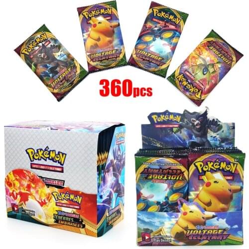 360Pcs French version Pokemon kaarten Trading Card Game playing cards Pokemon Card Kids Toys Pikachu card Collection card