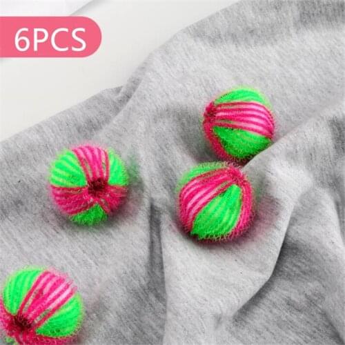 6pcs Magic Hair Removal Laundry Ball Clothes Personal Care Hair Ball Washing Machine Cleaning Ball Grabs Fuzz Hair