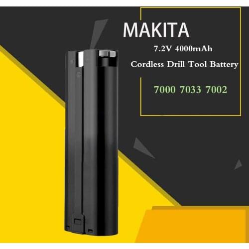 Deep Cycle 7.2V 4000mah Rechargeable Power Tool Battery for Makita 7000 Cordless Combo Kit Mobile Replacement Battery 7033 7002