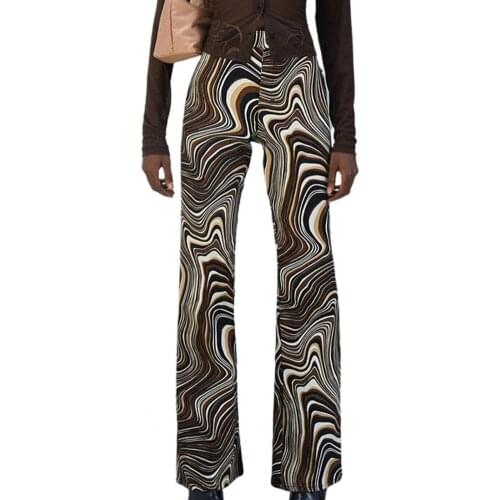 Women Casual Pants 3D Print High Waist Women Trousers Casual Straight Wide Leg Casual Pants Streetwear