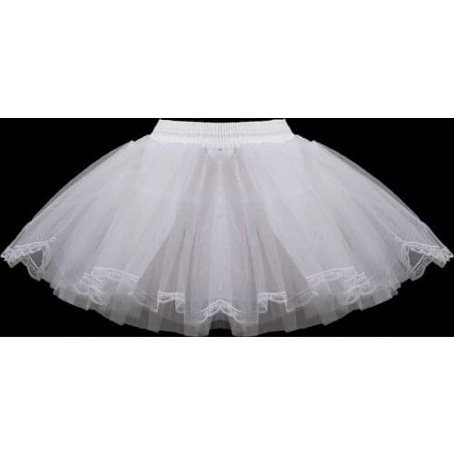 Children Three-layer Hard Network Petticoat Short Tulle Skirts Child Underskirt For Wedding Dress In Stock