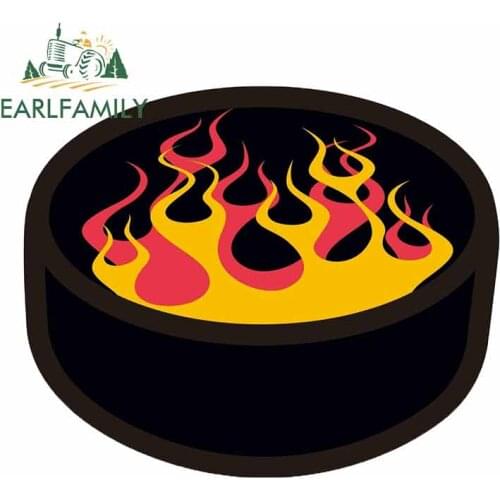 EARLFAMILY 13cm x 10.2cm For Flame Cylinder Body For Car Stickers Graffiti Decal Anime DIY Custom Printing Personality Creative