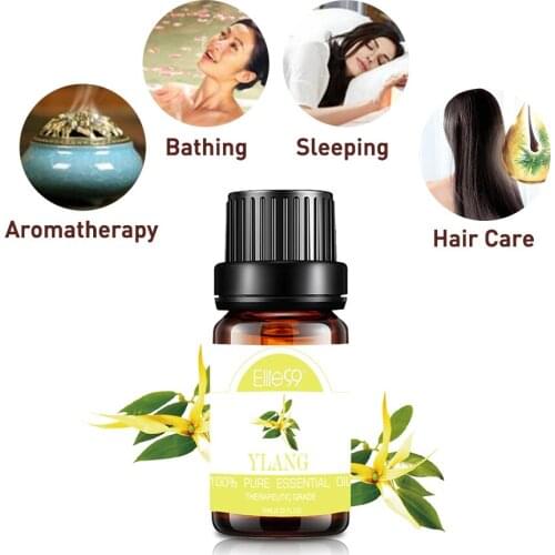 Elite99 10ml Ylang Ylang Essential Oils for Diffusers Aromatherapy Skin Care Calming Body Oil Lower Blood Pressure Essential Oil