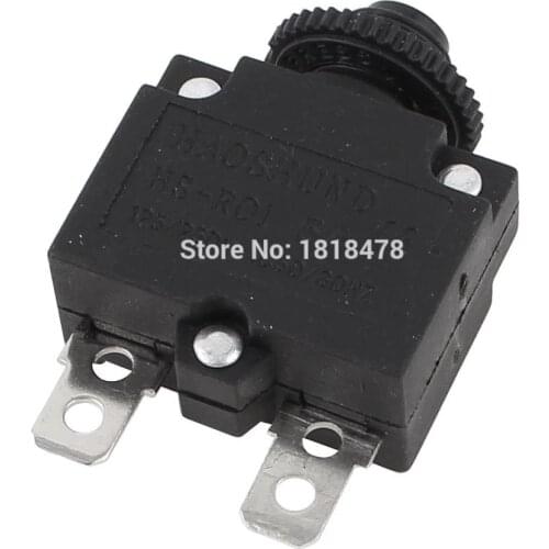 HS R01 5A 10A 15A 20A AC 125/250V 5A Circuit Breaker Protection Overload Protector Black
