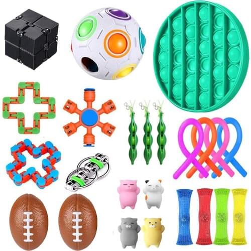 Sensory Fidget Toys Set Stress Relief Hand Toys for Adults Kids ADHD ADD Anxiety Autism Perfect for Birthday Party Favors