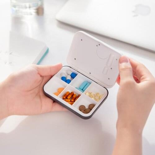 Intelligent Plastic Storage Box Electronic Timing Reminder Medicine Boxes Alarm Timer Pills Desk Home Organizer Pill Container