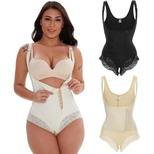 Nadaingaa Lace Full Body Shaper Tummy Control Bodysuit Waist Cinche Underbust Shapewear Slimming Trainer Panties Gridle Bodysuit