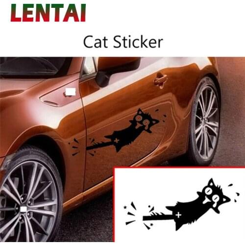 LENTAI For Jeep renegade wrangler grand cherokee Alfa Romeo 159 147 Mazda 3 6 cx-5 1PC Car Stickers 3D Cool cat styling Decal