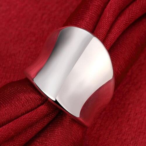 Hot new classic 925 Sterling Silver wide Rings for men Women Size 6 7 8 9 10 Fashion brands party fine Jewelry Christmas gifts